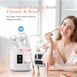 3-IN-1 Electric Makeup Brush Cleaner Machine and Dryer SBMKK Automatic Make Up Brush Cleaner Tool for All Size Brush Sponges Beauty Cosmetic Set