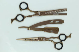 Professional Hair Cutting Kit 7 Japanese 440C Stainless Steel Scissors &amp Razor Set Right-Handed Thinning &amp Cutting Shears Razor &amp Comb with Case ? Precision Texturizing for Salon &amp H