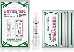 Euthymol Teeth Whitening Program Kit- Booster Gel (0.16 Fl oz) &amp; Strips (5 Count), Visibly Whiter Teeth in Just 5 Days, Remove Coffee Stain, Oral Care