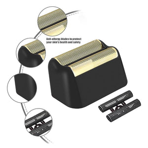 3 Pack Professional 5 Star Series Finale Shaver Replacement Foil and Cutter Bar Assembly Compatible With Wahl Shaver Foil 7031-100 7043-100 Super Close Shaving Replacement Heads (Black)