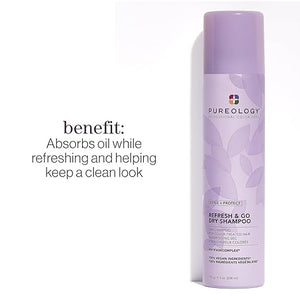 Pureology Style + Protect Refresh &amp Go Dry Shampoo For Oily and Color-Treated Hair - Volumizes and Protects from Heat Dry Shampoo Silicone-Free &amp Vegan