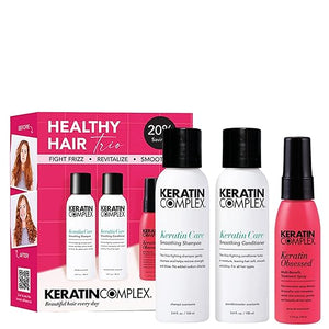 Keratin Complex - Healthy Hair Trio - Keratin Care Shampoo &amp Conditioner 3.4 fl oz &amp Keratin Obsessed Multi-Benefit Treatment Spray 1.7 fl oz