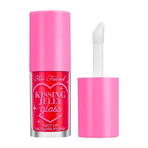 Too Faced Kissing Jelly Lip Oil Gloss | Hydrating Lip Oil + Gloss Hybrid for Instant Moisture and Shine, 0.15 Fl Oz
