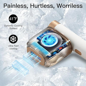 Laser Hair Removal BoSidin IPL Hair Removal with Painless Ice-Cooling 2-in-1 Face SR Rejuvenation 6+1 Modes 6 Levels Hair Removal for Women Permanent Laser Hair Removal Kit with Shaver Goggles