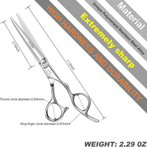 High-end Professional Extremely Very Sharp Barber Hair Cutting Scissors Hairdresser Shears For Hair 6.25 Inch Haircut Scissor Made Of Stainless Steel Alloy For Hairdressing Salon and Home Use