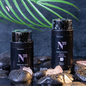N75 Instant Cell Hair Treatment 2-Step Kit 100ml ? Deep Repair &amp Anti-Frizz for Damaged Hair ? Rejuvenating Keratin Formula with Ginseng &amp Macadamia ? Safe for All Hair Types