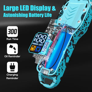 Hair Clippers for Men, Cordless Barber kit for Hair Cutting &amp; Grooming, Hair Clippers Set for Barber Haircut with LED Display£¨Blue£©