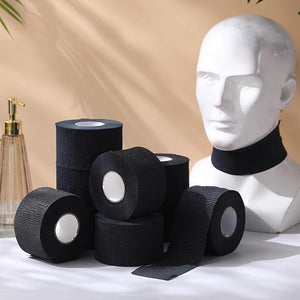 Yungyan 2000 Strips 20 Rolls Disposable Barber Paper Black Haircutting Neck Strips Hairdressing Stretchy Neck Band Paper Tissue for Barber Hair Cutting Styling Salon Accessories Supplies