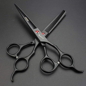 SHARONDS 7.0 Inch Stainless Steel Professional Barber Scissors Hair Thinning Scissors Hairdresser or Home Hairdresser Variant/Hybrid Scissors (scissors set)