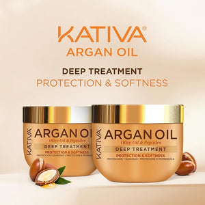 KATIVA Argan Hair Mask 10 oz 2-Pack ? Deep Repair Hair Treatment with Organic Argan Oil Olive &amp Peptides ? Intense Hydration for Dry Damaged Hair ? Deep Conditioner for All Hair Types