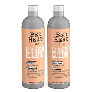 TIGI Bed Head Sulfate Free Shampoo and Conditioner Set for Dry Hair Moisture Maniac Hair Care with Argan Oil 25.36 fl oz 2 Pack