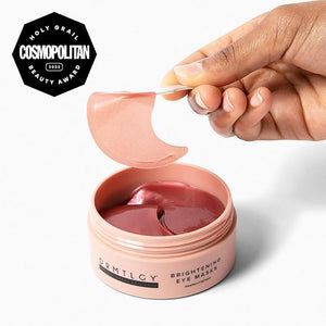 DRMTLGY Brightening Eye Masks (30 Pairs) - Caffeine Eye Masks for Dark Circles and Puffiness with Hyaluronic Acid Eye Patches for Puffy Eyes