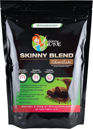 Skinny Blend - Best Tasting High Protein Shake for Women - Satisfying Low Carb Meal Replacement - Keto-Friendly Breakfast or Snack - Healthy Smoothie - 30 Delicious Shakes - Chocolate