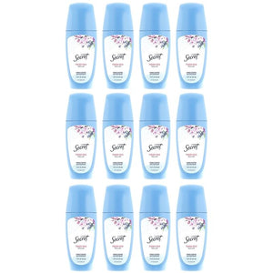 Secret Roll-On Antiperspirant and Deodorant for Women 24hr Sweat &amp Odor Protection PH Balanced Formula Powder Fresh Scent 1.8 oz (Pack of 12)