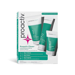 Proactiv Clean 3 Step Acne Routine w/ Pimple Patches- Sulfur Acne Treatment Cleanser Azelaic Acid Serum and Facial Moisturizer for Sensitive Acne-Prone Skin- 30 Day Acne Kit with Pimple Patches