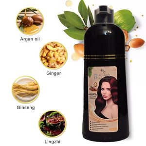 Hair Color Shampoo (Burgundy) ? Argan Oil Avocado &amp Keratin | No Ammonia | Perfect Grey Coverage | Hair Moisturizing &amp Nourishment | Easy At-Home Application
