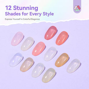 SAVILAND Color Artistry Nail Polish Set: 12 Colors Sheer White Nudes Pink Nail Polish Air Quick Dry Fingernail Polish 12-Free Nail Lacquer DIY Manicure Gift for Girls Women