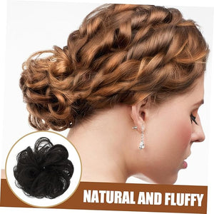 NOLITOY 10pcs Hair Bun Accessories for Women Bun Extension Fake Hair Wig Easy Styling