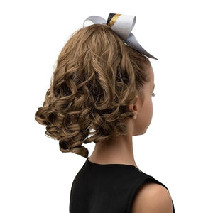Perfect Curls Cheerleader Hairpiece, 14 inch Curly Ponytail Hairpiece for Young Girls (Chestnut)