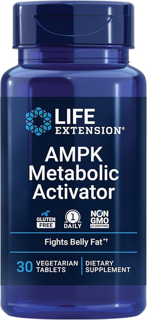 Life Extension AMPK Metabolic Activator* Hesperidin G. pentaphyllum Fight unwanted Belly Fat Target Overall Fat Gluten-Free Vegetarian 1-Daily Non-GMO 30 Tablets