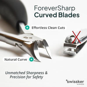 Swissker by Swissklip Toenail Clippers I Heavy Duty Toe Nail Clippers I Toenail Clippers for Thick Nails I Toenail Scissors I Heavy Duty Nail Clippers for Thick Nails (Pack of 2)