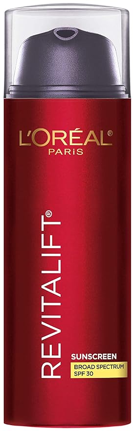 L'Oreal Paris Revitalift Triple Power Anti-Aging Broad Spectrum SPF 30 Sunscreen Pro Retinol Hyaluronic Acid &amp Vitamin C Lotion Reduces Wrinkles 1.7 Oz