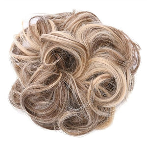EARSHOT Hair Buns Hair Piece 1 Pack Synthetic Donut Bun Messy Bun Hair Slices Curly Wavy Headbands Women Bun Wig Synthetic Wig Hair Extensions Hair Accessories For Girls (Color : 22H10)