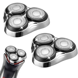 Universal Rotary Shaver Replacement Head Compatible with Remington Shaver Razor Parts for Series R3,R4,R5,R6,R7,R8,SP-3141 and SP-5161 Foils (Silver/2Pack)