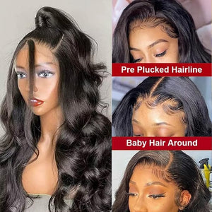 V Part Wig Human Hair Body Wave Glueless Wigs Human Hair Clip in V-Part Wigs Beginner Friendly No-Sew In No Glue Upgrade U Part Human Hair Wig 210% Density