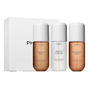 PHLUR Sweet Skin Trio ($75 Value) - Exclusive 3pc Travel Size Body Mist Set ft. Vanilla Skin Heavy Cream Caramel Skin (3 x 3 fl oz)