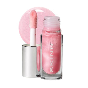 SKINN Luminous Blush Lip Oil - Support Collagen Production, Smooth Lines &amp; Soothe Dry Cracked Lips - Hydrating Clear Lip Oils - Improve Skin's Elasticity, Texture &amp; Glow - Vitamin C &amp; Manu