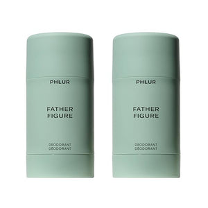 PHLUR Father Figure Deodorant Duo - Natural 48 Hour Odor Protection - Baking Soda Free &amp Aluminum Free Deodorant with Salicylic Acid Arrowroot Powder &amp Tamanu Oil (2 x 1.76 oz)