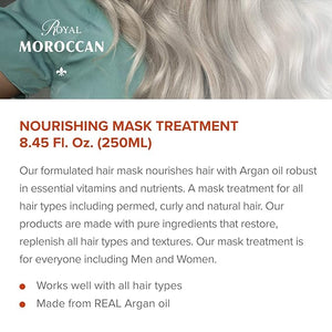 Royal Moroccan Hair Mask 250 ml (8.45 fl oz) - Nourishing Hair Mask Treatment for Damaged Hair Argan Oil for Hair
