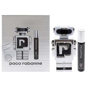 Phantom by Paco Rabanne for Men 2 Piece Set Includes: 3.4 oz Eau de Toilette Spray + 0.68 oz Eau de Toilette Spray