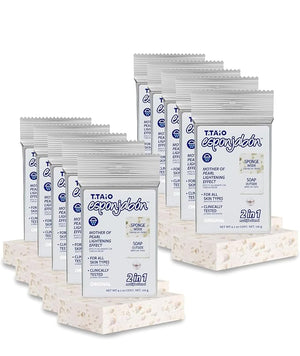 Esponjabon Mother of Pearl Soap Sponge - Cleansing Shower Scrubber - Cleaning Bath Wash Scrub - Oil Removal - Massage &amp Lather Foot Elbow &amp Face - Bathroom Accessories (10 pack)