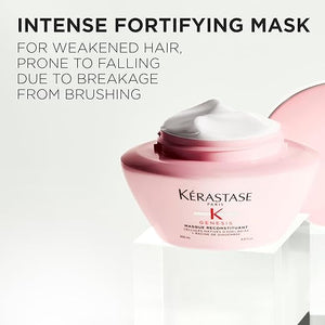 KERASTASE Genesis Hair Mask | Anti-Breakage &amp Strengthening For Weak or Damaged Hair | Nourishes Detangles and Hydrates Hair | For Weakened Hair | Masque Reconstituant | 6.8 Fl Oz