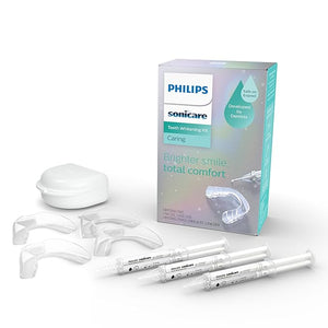 Philips Sonicare Teeth Whitening Kit Clinically Proven to Whiten up to 4 Shades Low Tooth Sensitivity 9 Treatments 2 Customizable Mouth Trays Teeth Whitening at Home DIS132/63