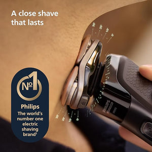 Philips Norelco Shaver i9000, Wet &amp; Dry Electric Shaver, Ink Black, SenseIQ Technology, Triple Lift &amp; Cut System, 360 Rotating Dual SteelPrecision Precision Blades, Nose Trimmer, Model X9000/9