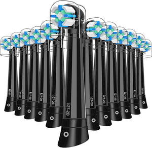 12 PCS IO Replacement Heads Compatible with Oral b IO 2/3/4/5/6/7/8/9/10 Series Electric Toothbrush, Brush Heads Refills Compatible with Oral B IO (Black)