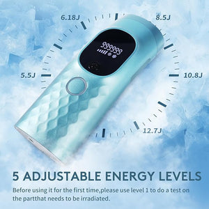 Laser Hair Removal for Women and Men - Permanent Painless Ice Cooling IPL Device Remover Machine with Shaver Goggles 999999 Flashes for Body and Face Corded