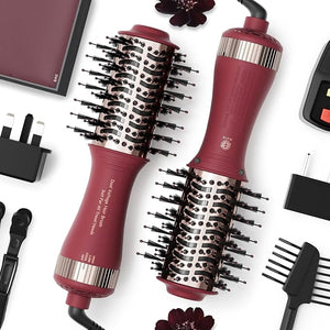 Christmas Gift for Womans-Dual Voltage Hair Dryer BrushTravel Hair DryerDual Voltage Blow Hair Dryer BrushEuropean Blow Hair Dryer110~240V Mini Portable Size for International Travel