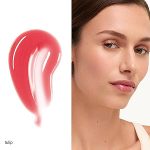 goop Beauty Hydra-Barrier Gel Gloss | Hydrating Lip Gloss to Moisturize &amp; Plump Lips | Hyaluronic Acid &amp; Vitamin E | Tulip - Sheer Hot Pink | 0.13 oz