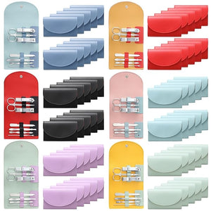 60 Sets Travel Manicure Set Professional Nail Set 7 in 1 Stainless Steel Manicure Kit Grooming Kits Nail Care Tools with Care Tools Beauty Scissors Tweezers Gifts for Christmas(Bright Color)