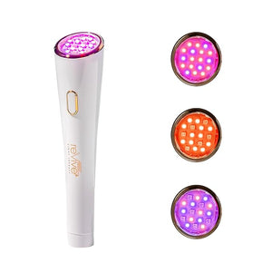 reVive Lux Collection Glo Aging &amp Acne Device FDA-Cleared &amp Medspa-Quality Blue Light Red Amber &amp Infrared Acne Tools Science-Backed LED Light Therapy Products