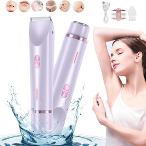 LadyShaver Bikini TrimmerShavers2 in 1 Women Electric DualHead Bikini Trimmer (Purple)