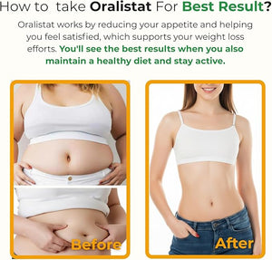 Oralistat 60mg Combat Cravings Fat Metabolism &amp Digestive Support - 60 Capsules