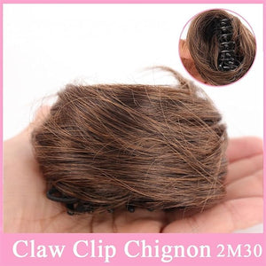 messy bun hair piece Space Buns Hair Pieces Mini Claw Clip in Hair Bun Messy Cat Ears Hair Bun Extension Synthetic Donut Wig Accessory Updo Hairpieces for Women Girls bun hair pieces for women ( Colo