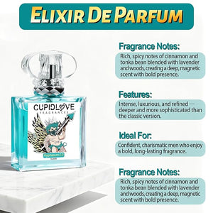 CUPIDLOVE Eau De Parfum Spray Mens Pheromone Cologne - Long Lasting Perfume, Ideal Mens Gift for Special Occasions &amp; Daily Elegance, A Bold and Captivating Fragrance 1.7 Fl Oz