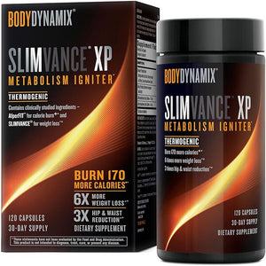 Slimvance XP Metabolism Igniter Botanical Diet Support Advanced Thermogenic Burn More Calories Weight &amp Fat Loss Energy Focus For Men &amp Women Proven Ingredients &amp Caffeine 120 Cou