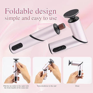 Foot Callus Remover ? Foldable Electric Pedicure Tool with 9 Speeds &amp 30 Sandpaper Discs Rechargeable Foot File for Dead Skin Cracked Heels &amp Smooth Skin Care